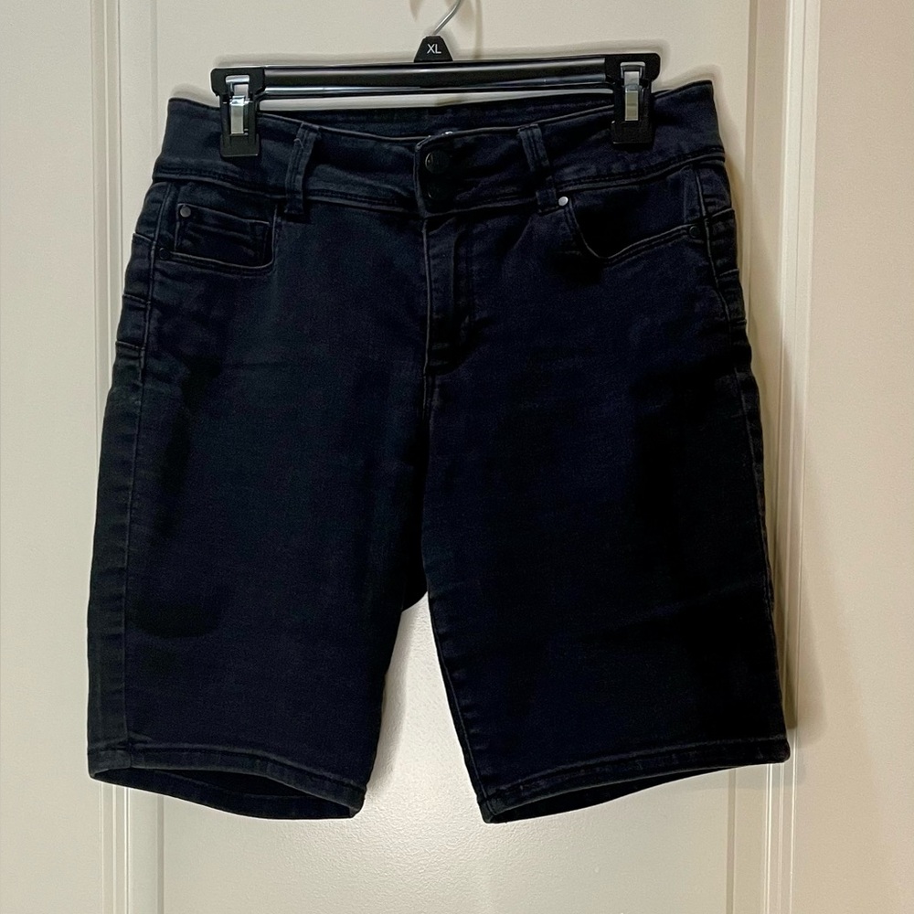 D Jeans Classic Black Denim Bermuda Shorts